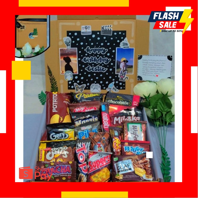 

12.12 SALE |SNACK BOX by nesyaracraft ( ukuran XL ) / gift / snack , hadiah , kado , birthday , hampers