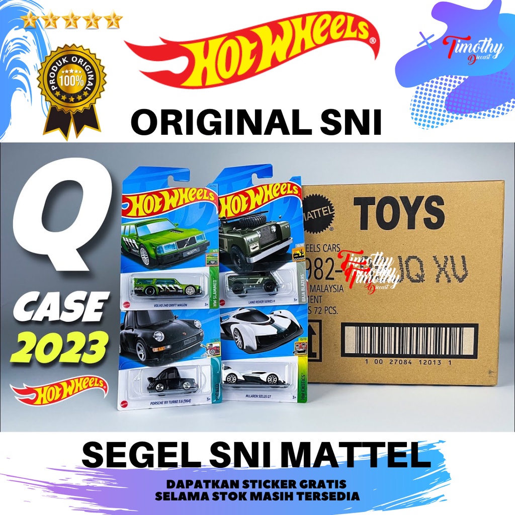 Hot Wheels Grosir Kartonan Box Q 2023 Segel SNI Original Mattel