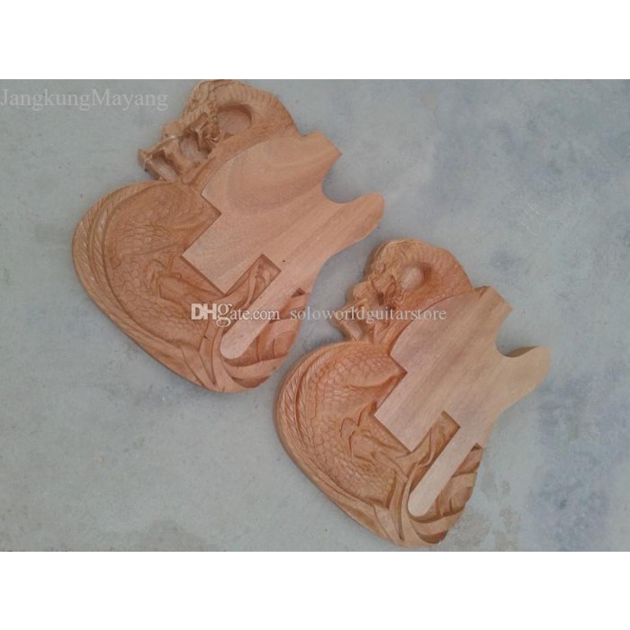 

body gitar ukir custom mahoni super bhn MENTAHAN TNP KLENGKAPAN fnx052 termurah