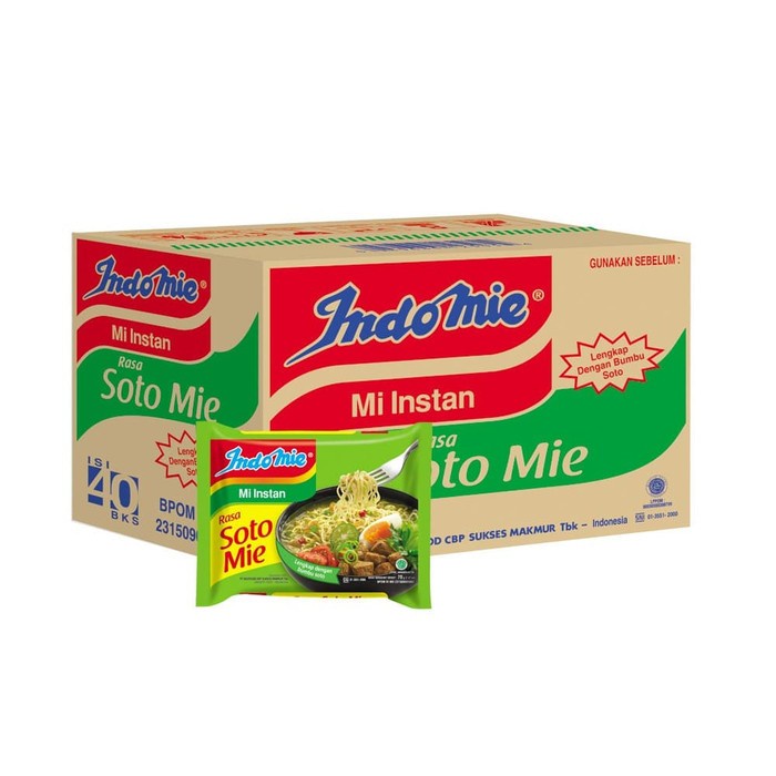 

BEST SELLER- Indomie Rasa Goreng, Kari, Soto, dan Ayam Bawang (1 Karton isi 40pcs) - Soto Ayam