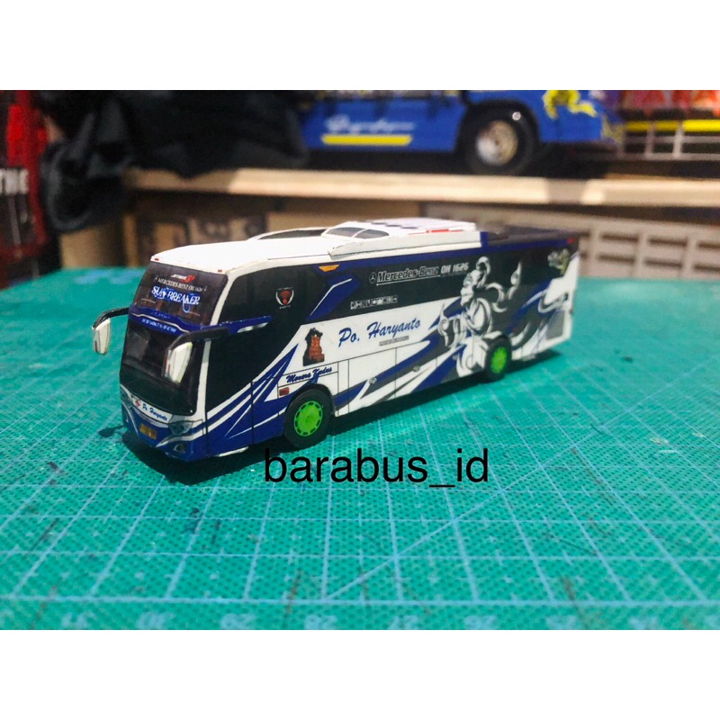 Miniatur Bus PO Haryanto Kecil Skala 1:87By Tiwibarabus