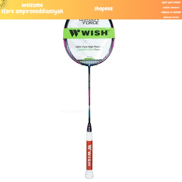Wish Badminton Racket Carbon Force 600 Lite Raket Bulu Tangkis REAL  ORIGINAL SEPERTI GAMBAR raket b