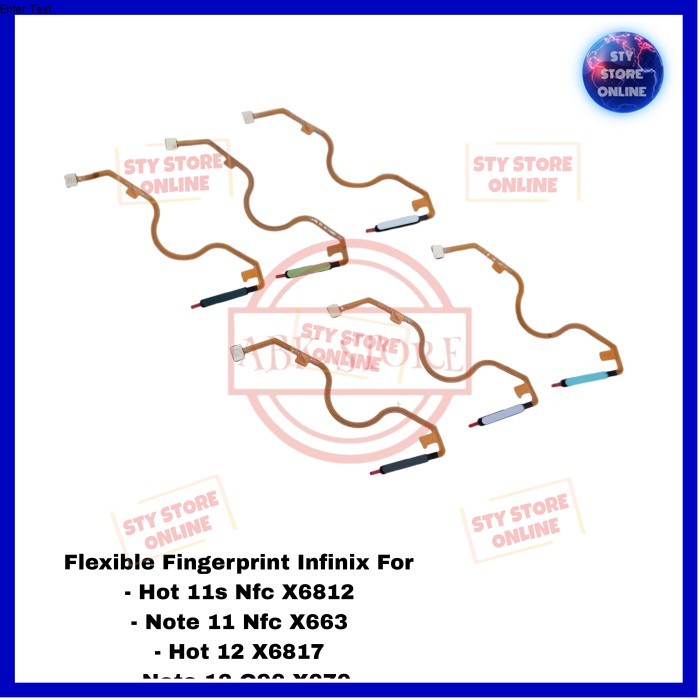 FLEXIBLE FINGERPRINT SIDIK JARI HP INFINIX NOTE 11 / 12 / HOT 11S NFC /12 - Hitam