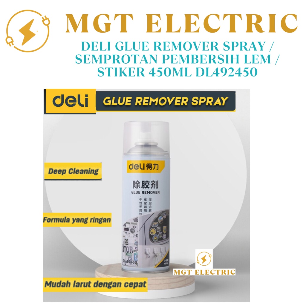 Deli Glue Remover Spray/ Semprotan Pembersih Lem/Stiker 450ml DL492450