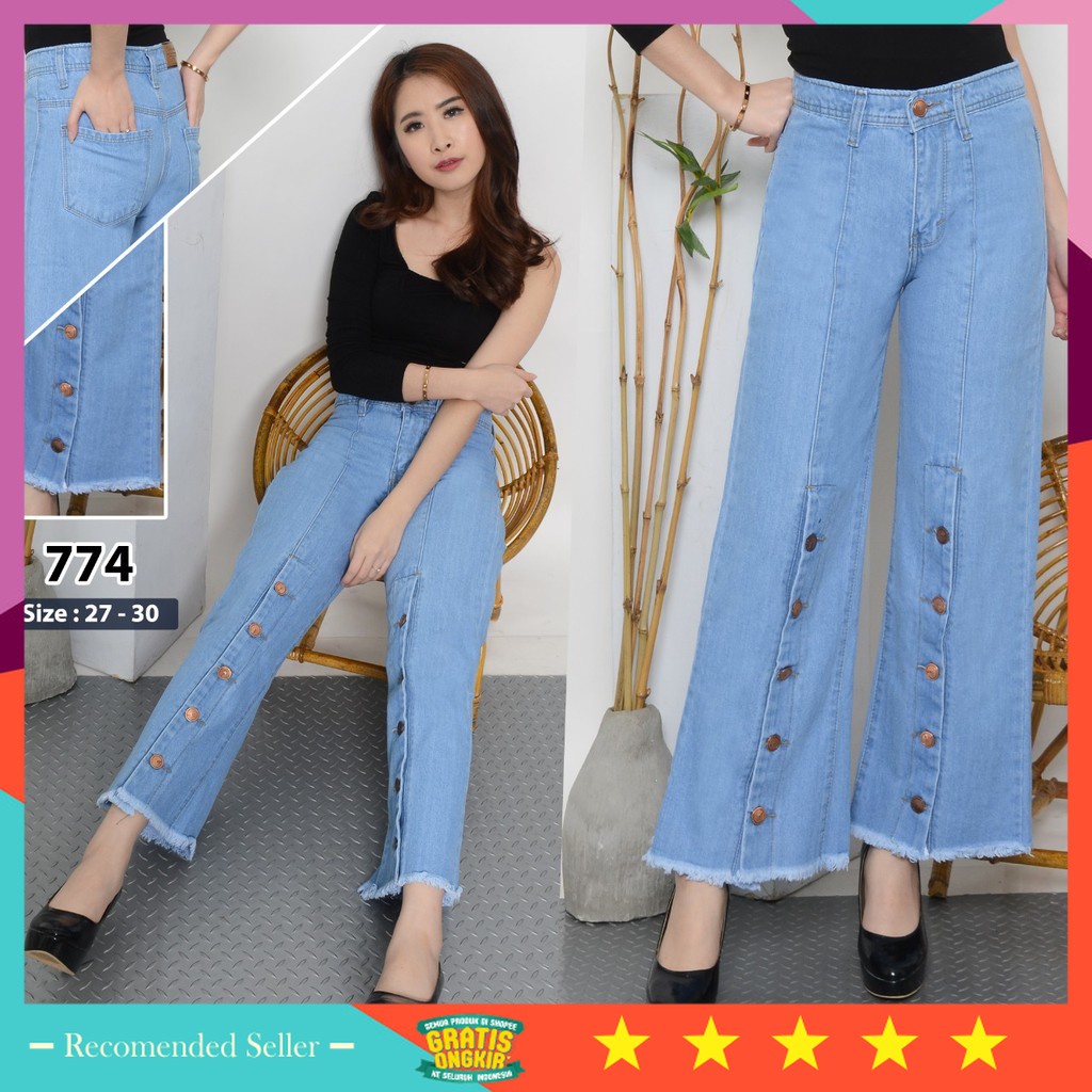 Celana Kulot Wanita Bawahan Dewasa Remaja Style Korea Murah / ( Bisa COD ) Asia Mode Celana Jeans Ku