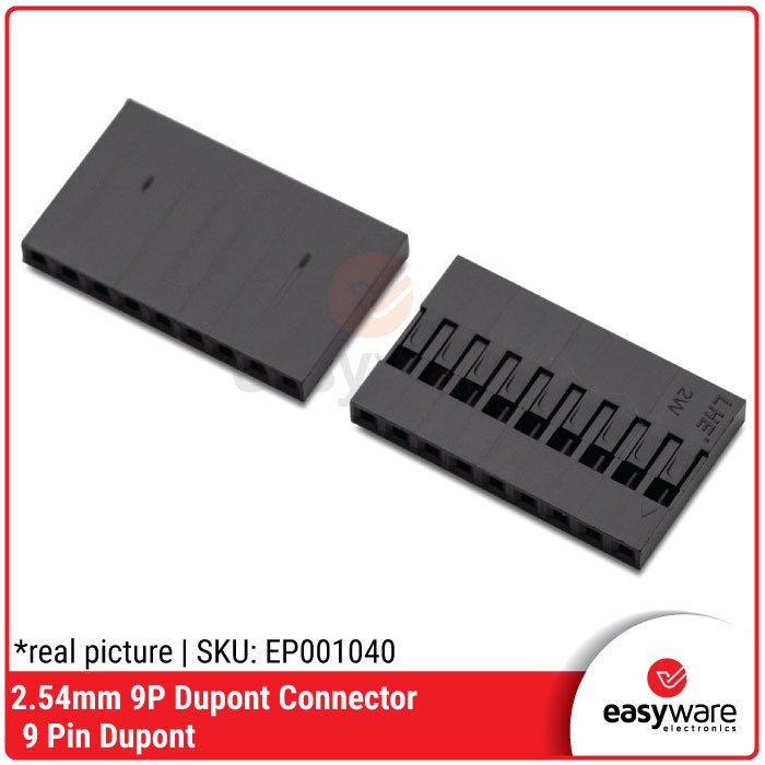 Black Housing Dupont Connector 9P 9 Pin Housing Connector 2.54mm CI32 CO27