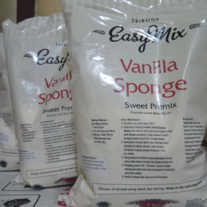 

Best Seller[PROMO] Tepung Easy Mix Sriboga Vanilla Sponge 1kg