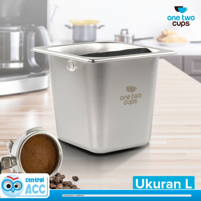 

One Two Cups Wadah Ampas Kopi Espresso Knock Box Container L