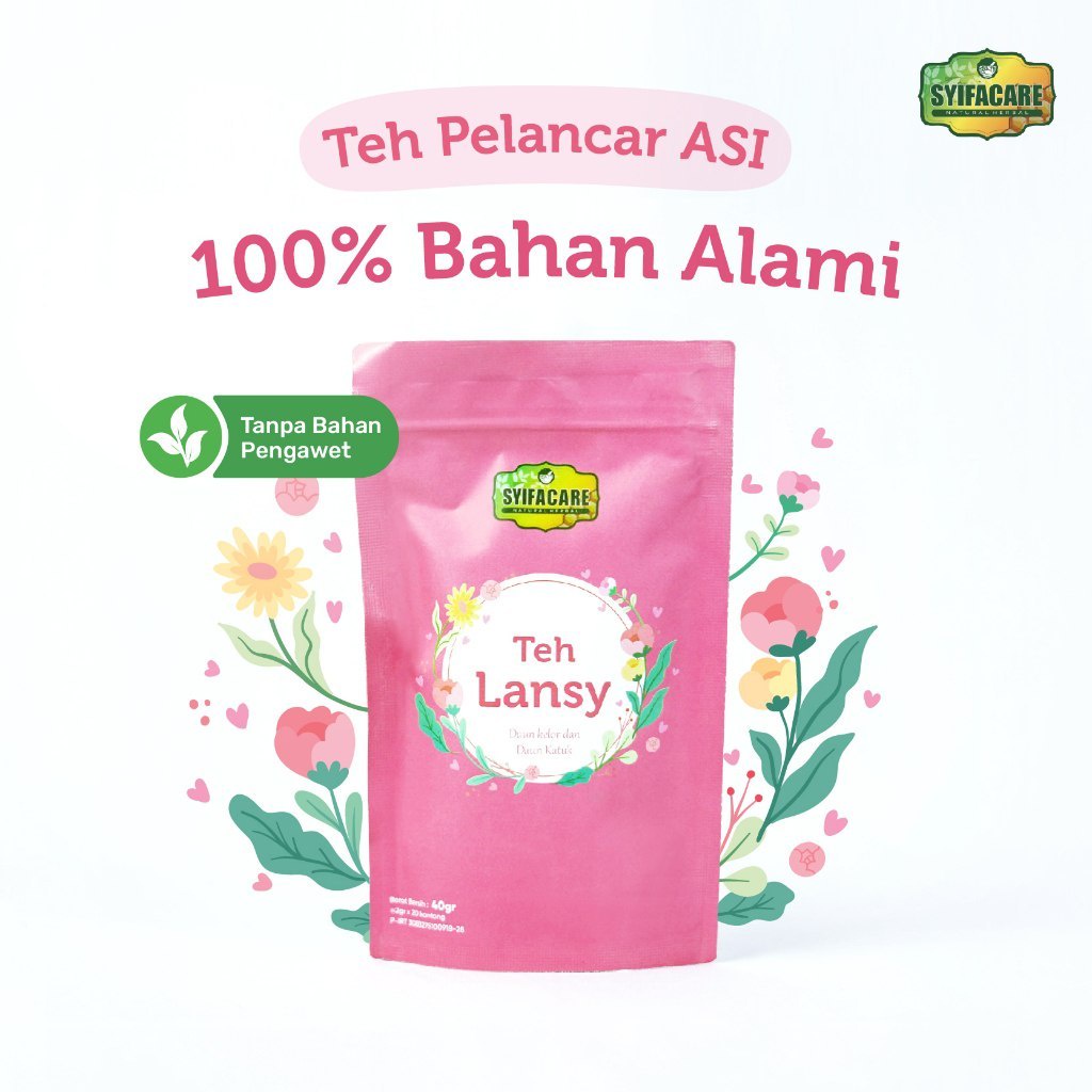 

Syifacare Teh Lansy Pelancar ASI Alami 100% Halal Original Asi Booster - 20 Kantong