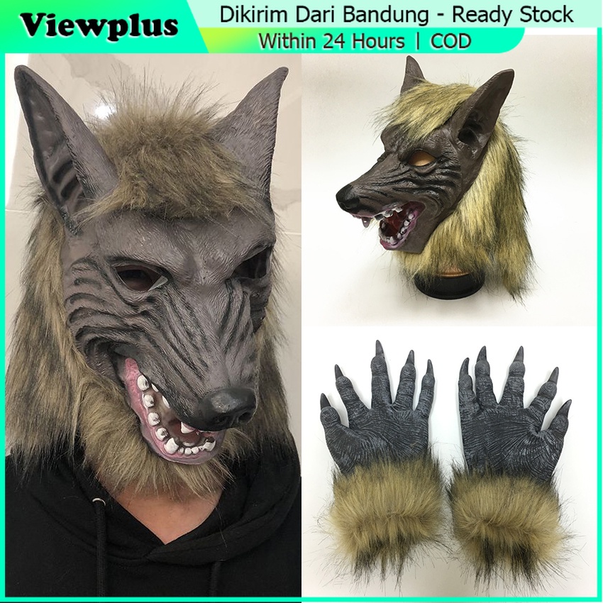 Topeng Serigala Latex/ Latex Mask Wolf/ Topeng Halloween