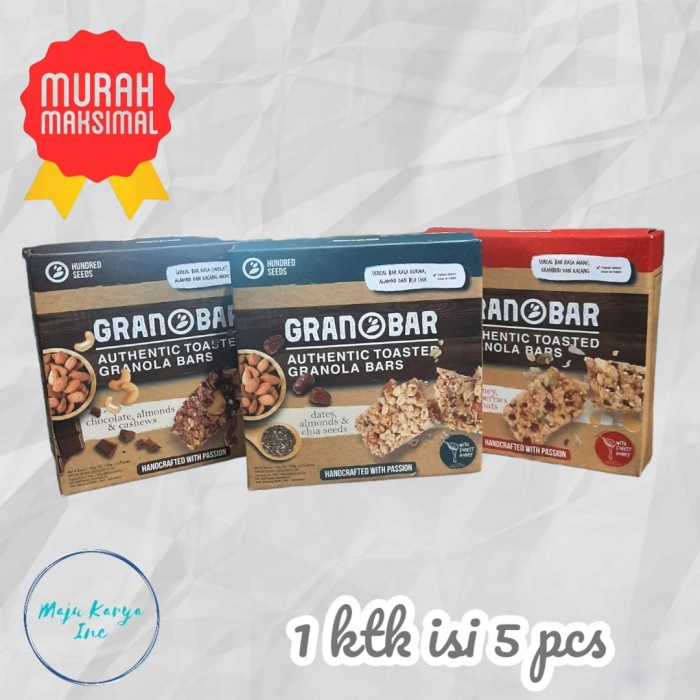 

✨PROMO✨ -Granobar Hundred Seeds Granola Creation isi 5 pcs - Honey Beries