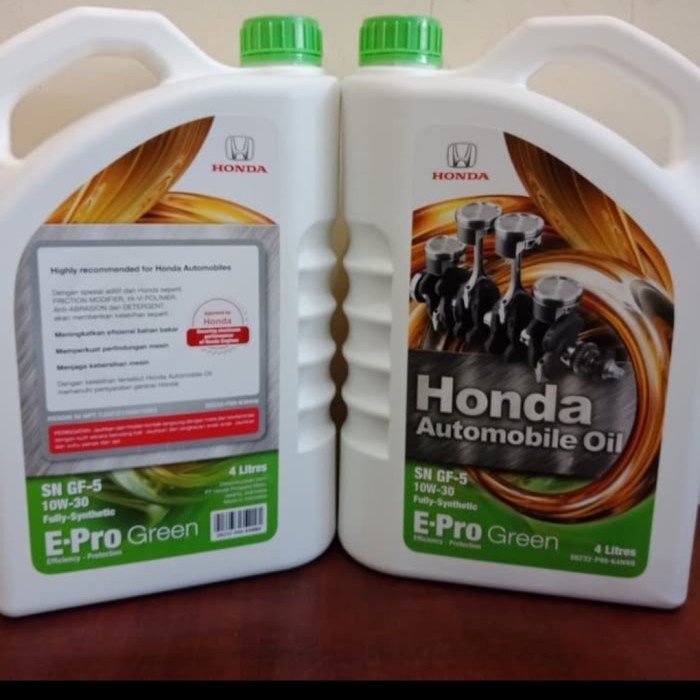 oli mesin mobil honda E-pro epro green 10w'30 SN GF-5 galon 4 liter