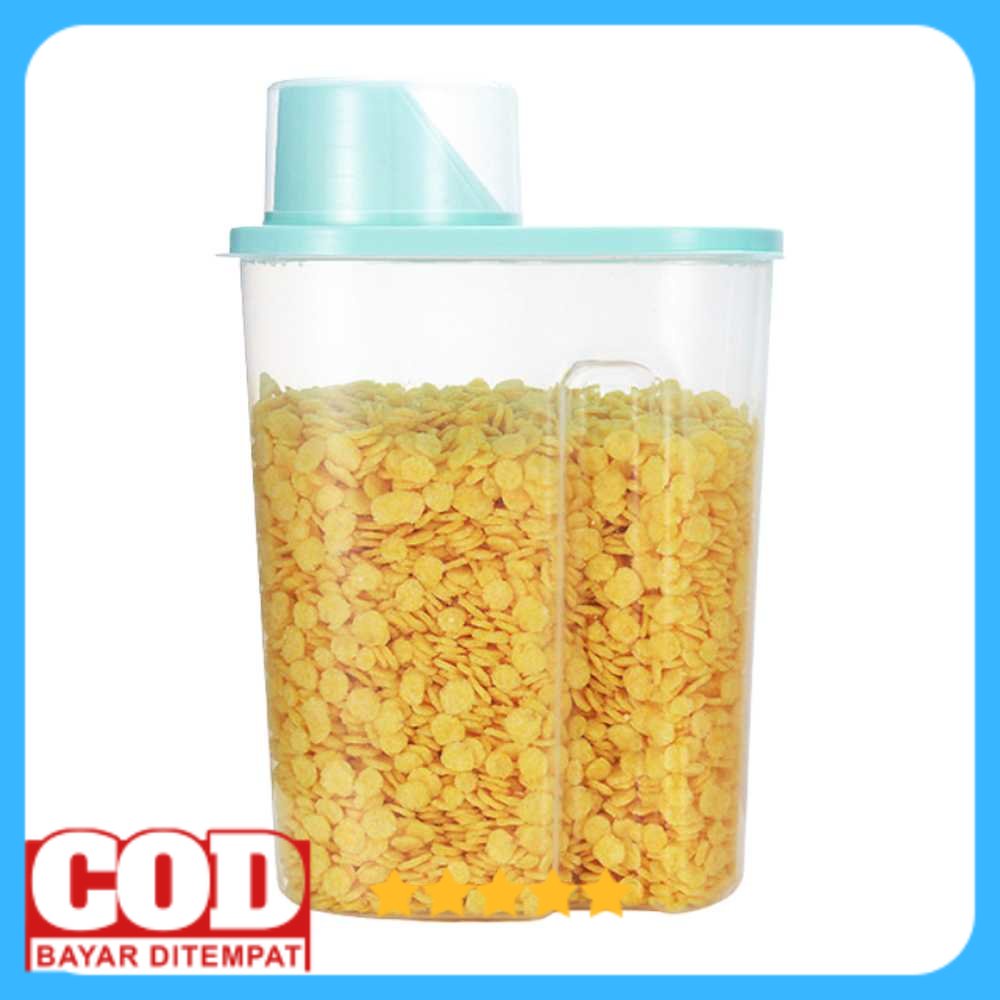 TAFFHOME TOPLES WADAH PENYIMPANAN MAKANAN FOOD STORAGE 1PCS / TOPLES KACA SET TOPLES KUE JAJAN LEBAR