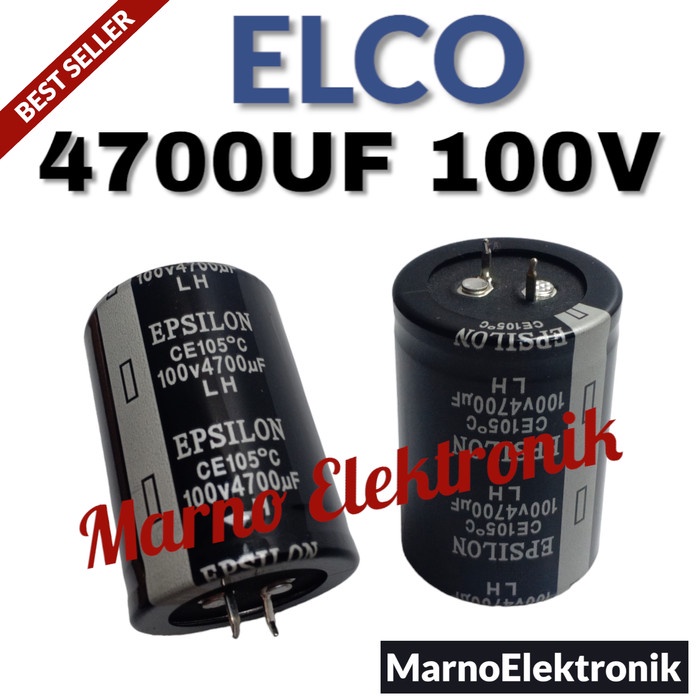 CAPASITOR ELCO 4700UF 100V 4700 UF 100 V KAPASITOR   ORI PART TOOL ELECTRO