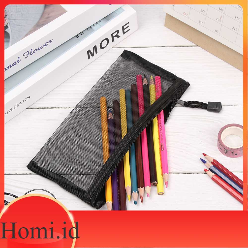 

KOUZIO Tempat Pensil Jaring Transparan Document Organizer Zipper Bag - A465
