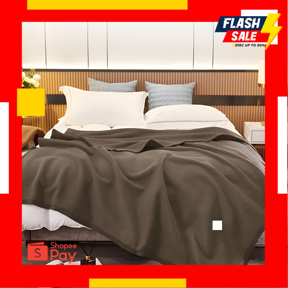 1.1 NEW YEAR SALE |Selimut Polos Ukuran 140x190cm Bahan Lembut Selimut Single Warna Polos Murah Seli