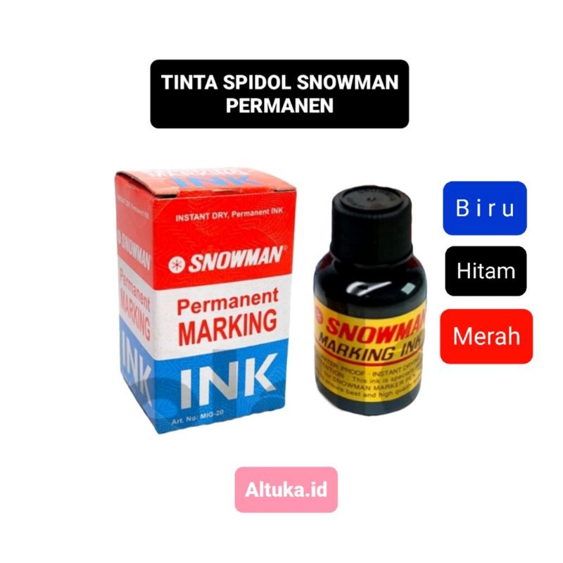 

Tinta Spidol Snowman Permanen Hitam Biru Merah