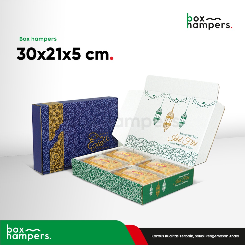 

Box 30x21x5 cm (KuKer Toples KOTAK isi 4) Kardus/Karton/Kue Kering/kuker/hampers/idul fitri/eid mubarak/toples kotak/Tinggi5