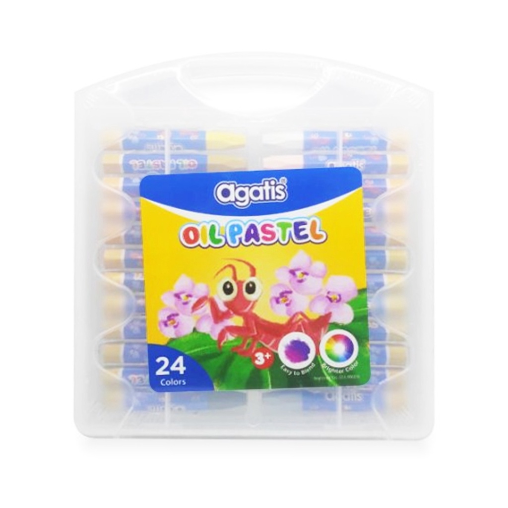 

Krayon Crayon Minyak / Oil Pastel Agatis 24 Warna Colours Alat Gambar