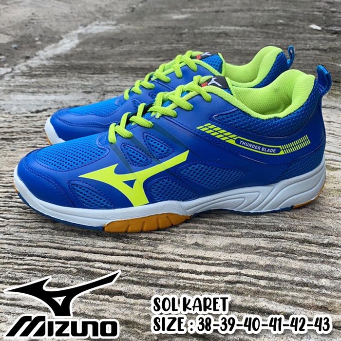 Terlaris ✨ -Sepatu Pria Olahraga Sport Badminton Running Sneakers Working Mizuno - Putih, 38