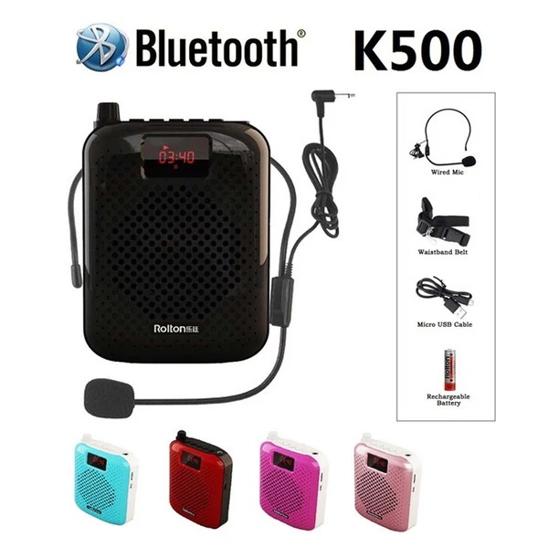 Microphone Omnidirectional Voice Amplifier Loudspeaker K500 Bluetooth Penguat Suara Multifungsi Speaker Bluetooth Voice Amplifier