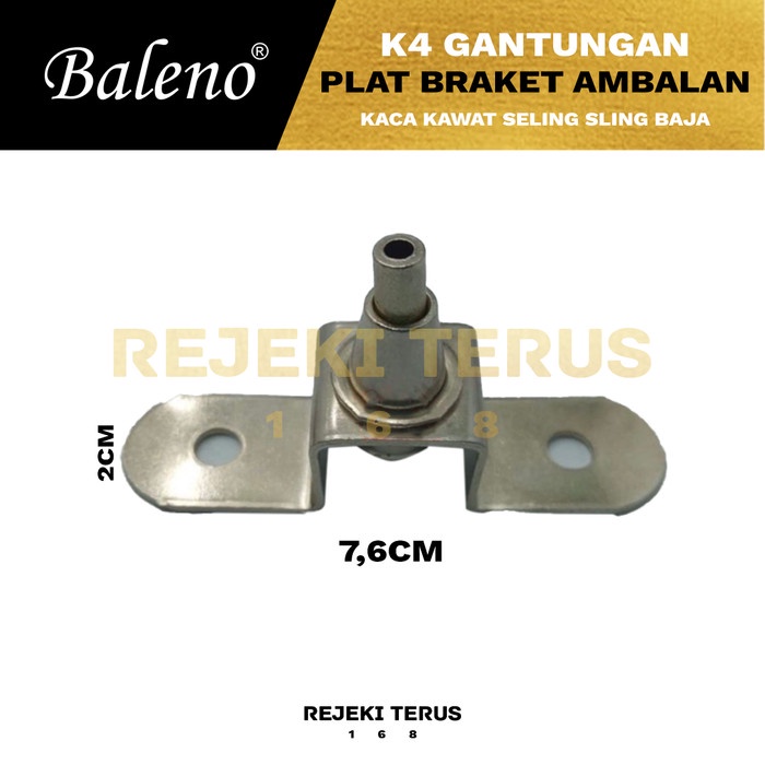 Gantungan K4 Bracket Rak Ambalan Kaca Kawat Seling Sling Baja