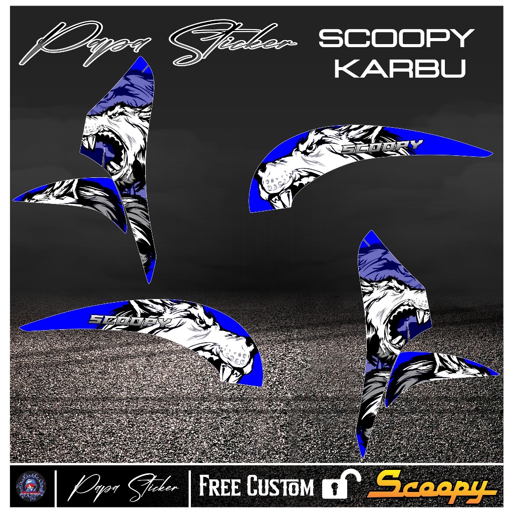 STRIPING STICKER SCOOPY KARBU VARIASI, STIKER LIST VARIASI SCOOPY KARBU 01