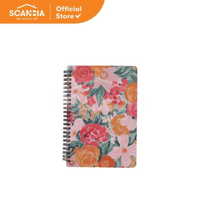 

SCANDIA Buku Catatan Notebook Spiral Floral A5 Rose (SP0410)