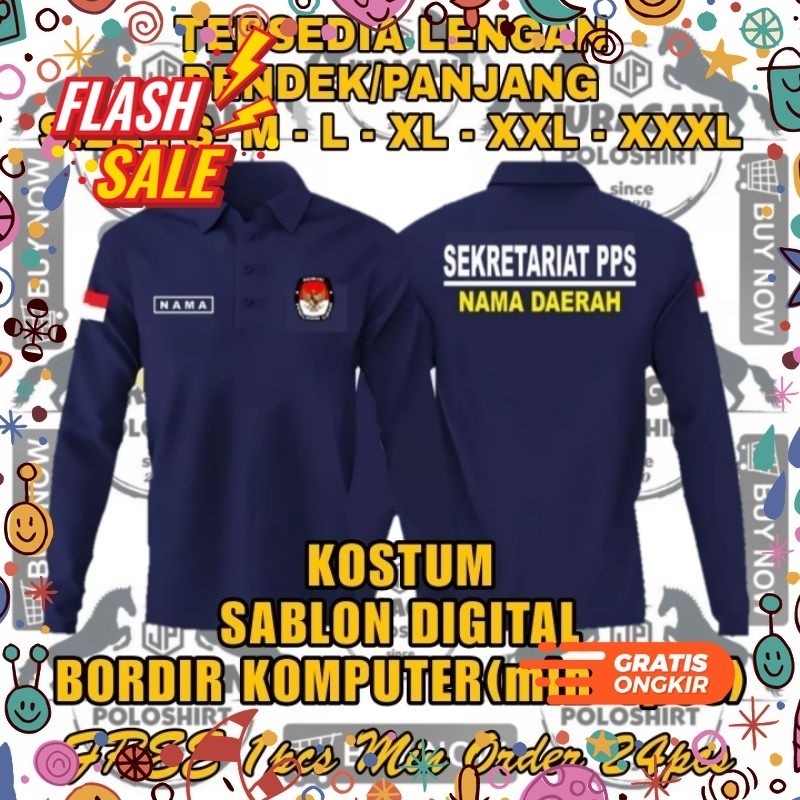 MEGASALE / POLOSHIRT SEKRETARIAT PPS-KAOS KERAH PPS- KOSTUM KAOS PPS-SERAGAM SEKRETARIAT PPS-FREE NA