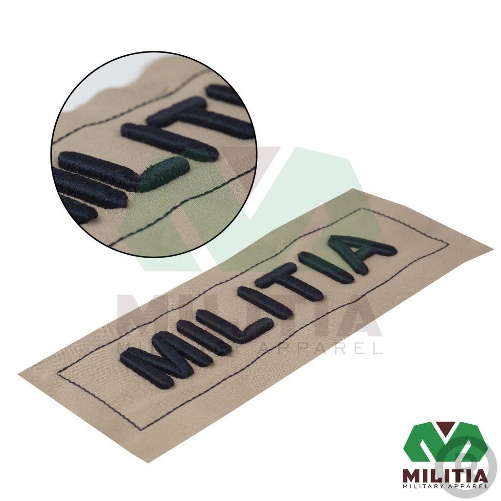 Bordir Jasa Bordir Nama Timbul POLRI POLISI Custom ( KILAT ) Bordir Nama Custom Nama Dada