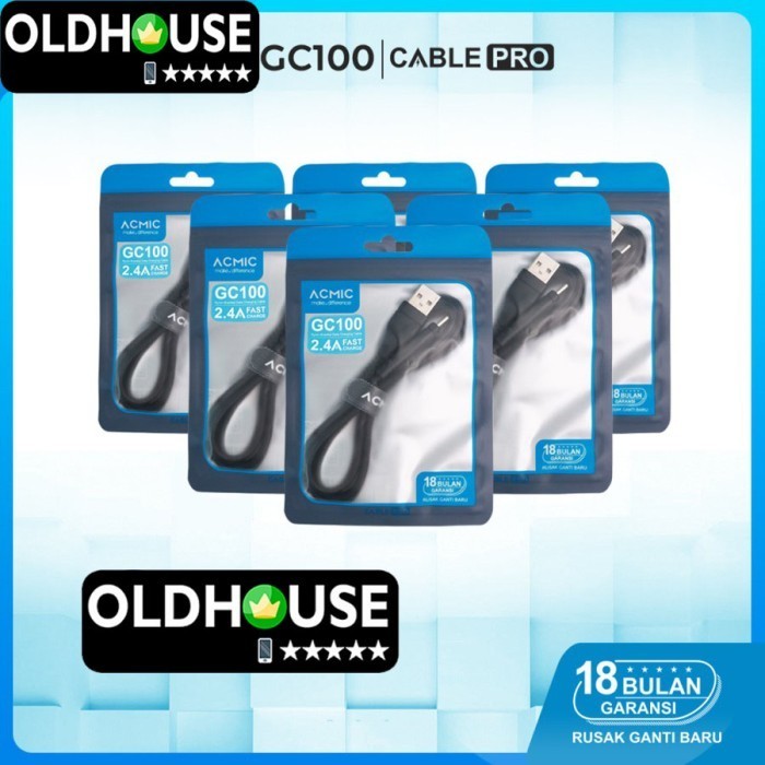 ACMIC GC100 Kabel Data Charger USB Type C 1 METER GARANSI RESMI
