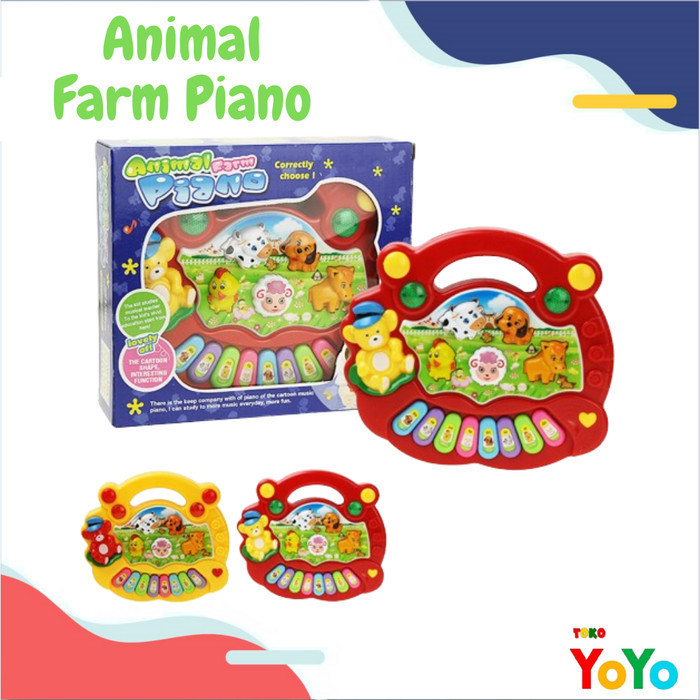 TokoYoyo Mainan Edukasi Anak Bayi Piano Lagu Bunyi Lampu Animal Farm Musik Musical 1 2 3 tahun Kado Anak