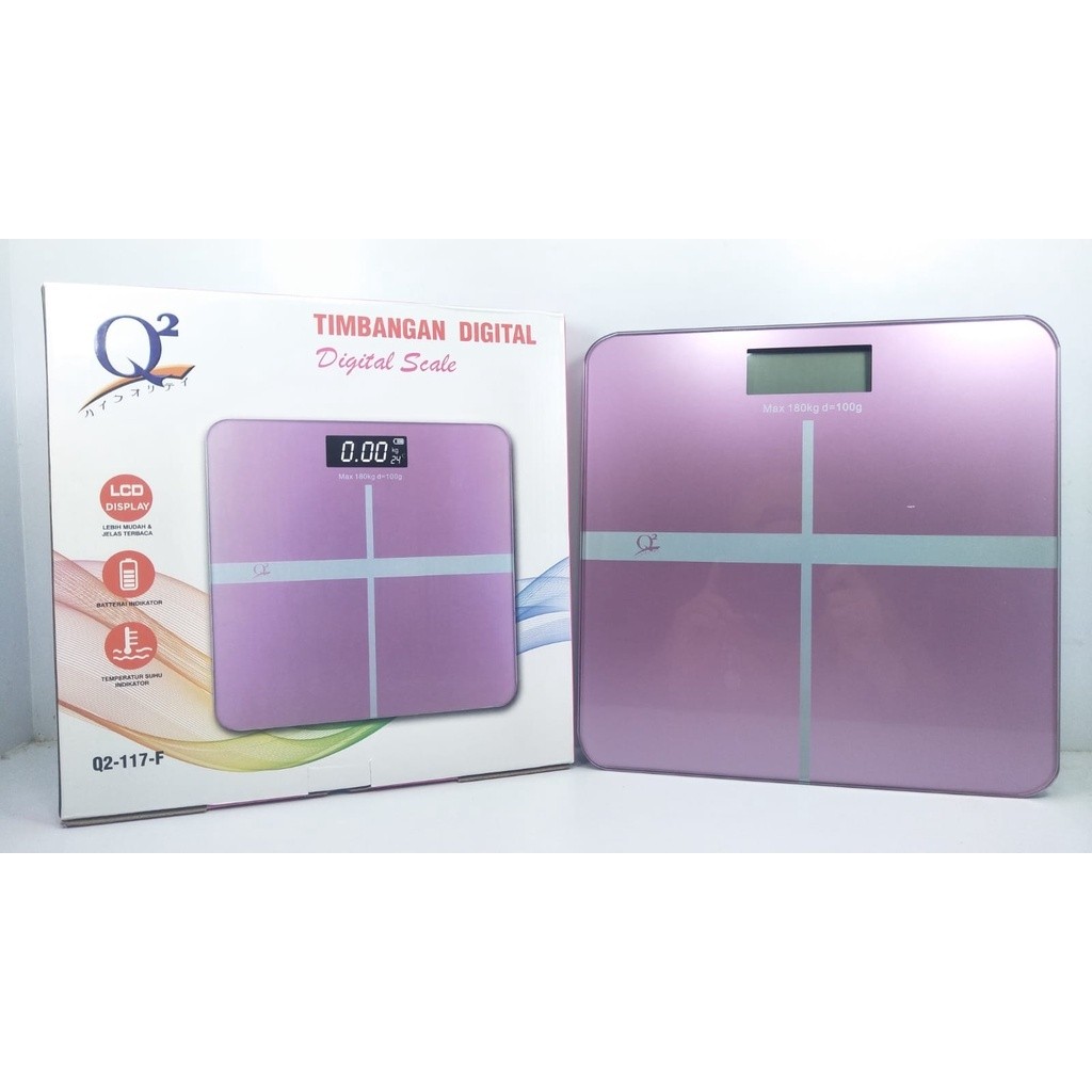 [HOME MART] Q2 117F TIMBANGAN BADAN DIGITAL TIMBANGAN KACA Q2 117F