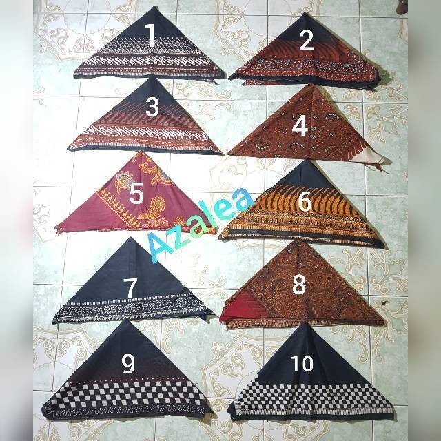 Iket Batik Udeng Segitiga - KAIN IKAT UDENG IKET BATIK MOTIF KHAS TERLENGKAP SEGITIGA - aksesoris