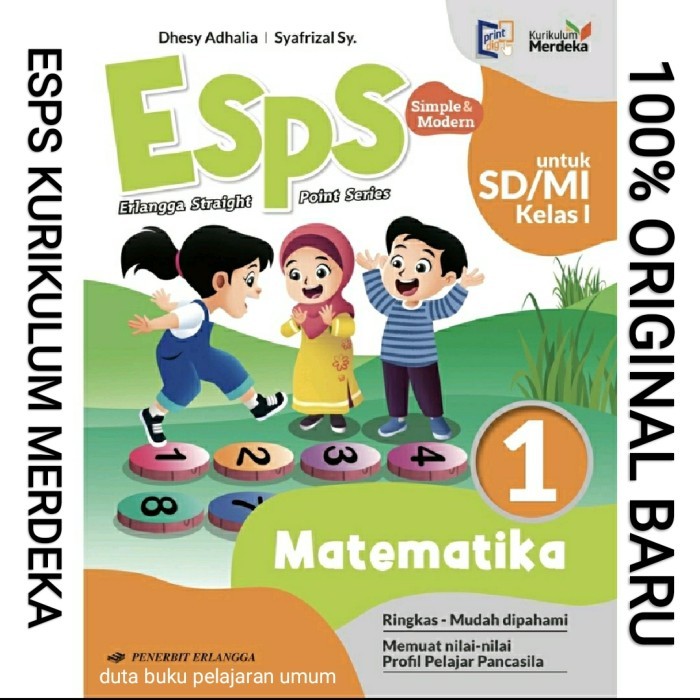 

Buku Esps Matematika Kelas 1 SD Kurikulum Merdeka erlangga sd