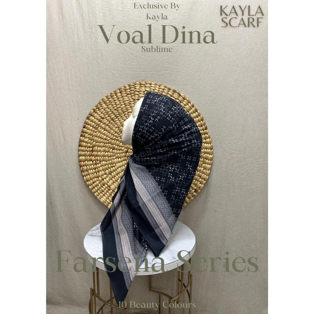 Voal Dina Sublime - Hijab Motif Cantik Terbaru / Hijab Motif Digital Print Voal Dina / Kerudung Moti