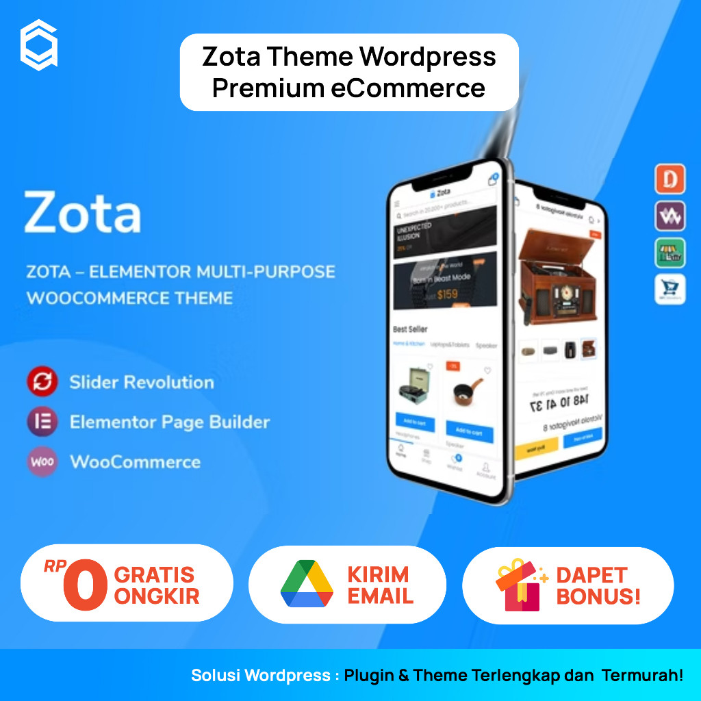 Zota Tema Wordpress Premium eCommerce - Responsif & Mobile Friedly - Theme WordPress Woocommerce Tok