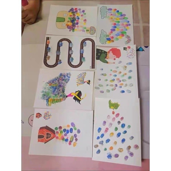 LIlbil Finger Painting Set Mewarnai Dengan Jari Mewarnai Untuk Anak TK