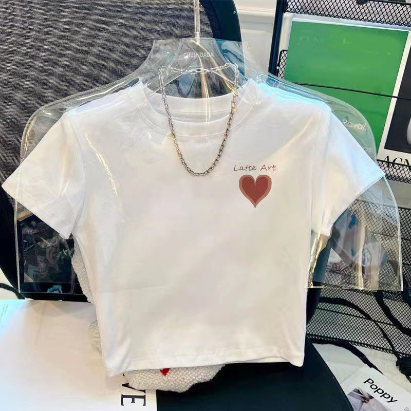 Kaos Wanita Crop Tee LATTE ART RIB (LD 88, P 40)