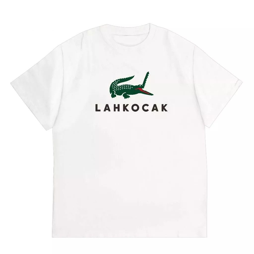 KAOS T-SHIRT PREMIUM  Kaos Plesetan Brand Lucu | Baju Parodi Lahkocak UNISEX SIZE XS-XL COTTON COMBE