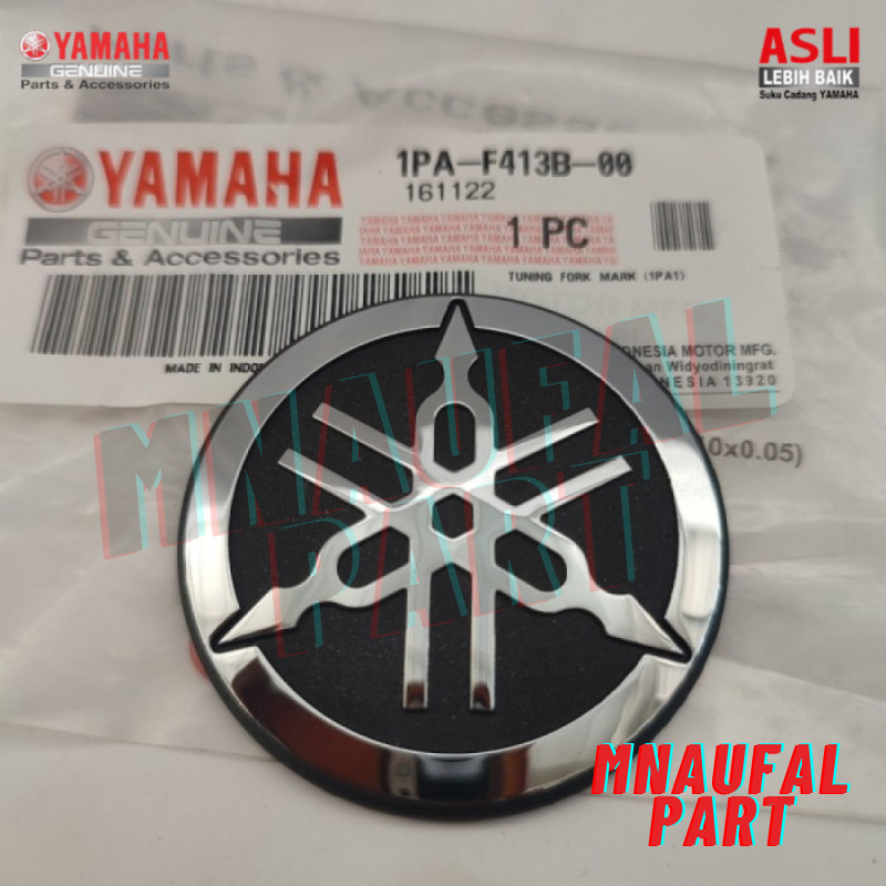 Logo Emblem Cover Tangki silver dan gold Yamaha Vixion New NVL 1PA-F413B-00 1PA-F413B-10