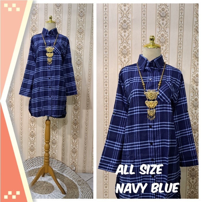 Promo Murah Pakaian Wanita Tunik Cantik PRemium / Tunik (mini dress) kemeja katun flanel import kota