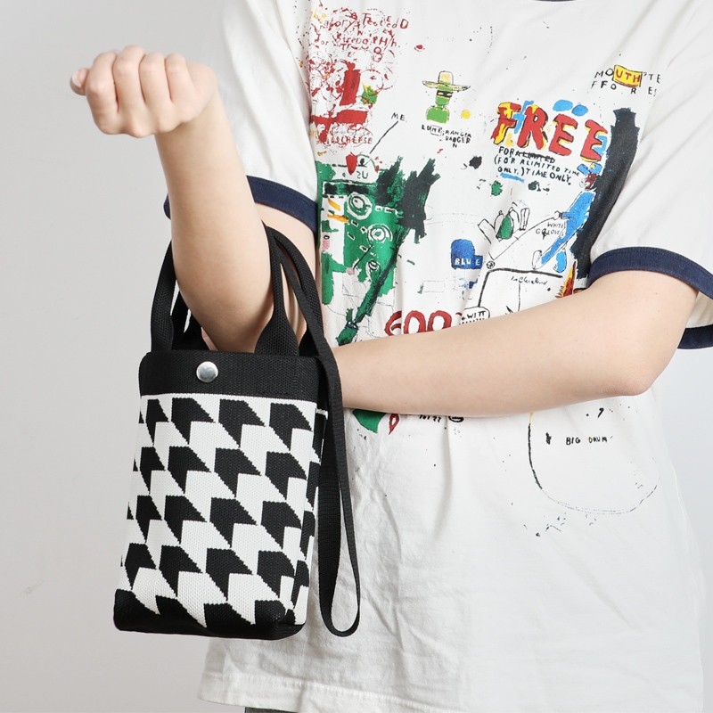 Knitted Mini Sling Bag Premium Collection Tas HP Rajut Selempang Wanita Korean Style