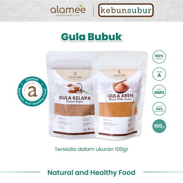 

alamee gula bubuk murni 100 gram gula aren gula kelapa alami murni tanpa bahan tambahan kebunsubur kebunsubur