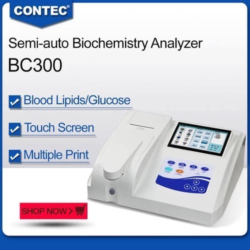 CONTEC BC300 Semi-automatic Blood Biochemistry Analyzer Touch Screen, Printer