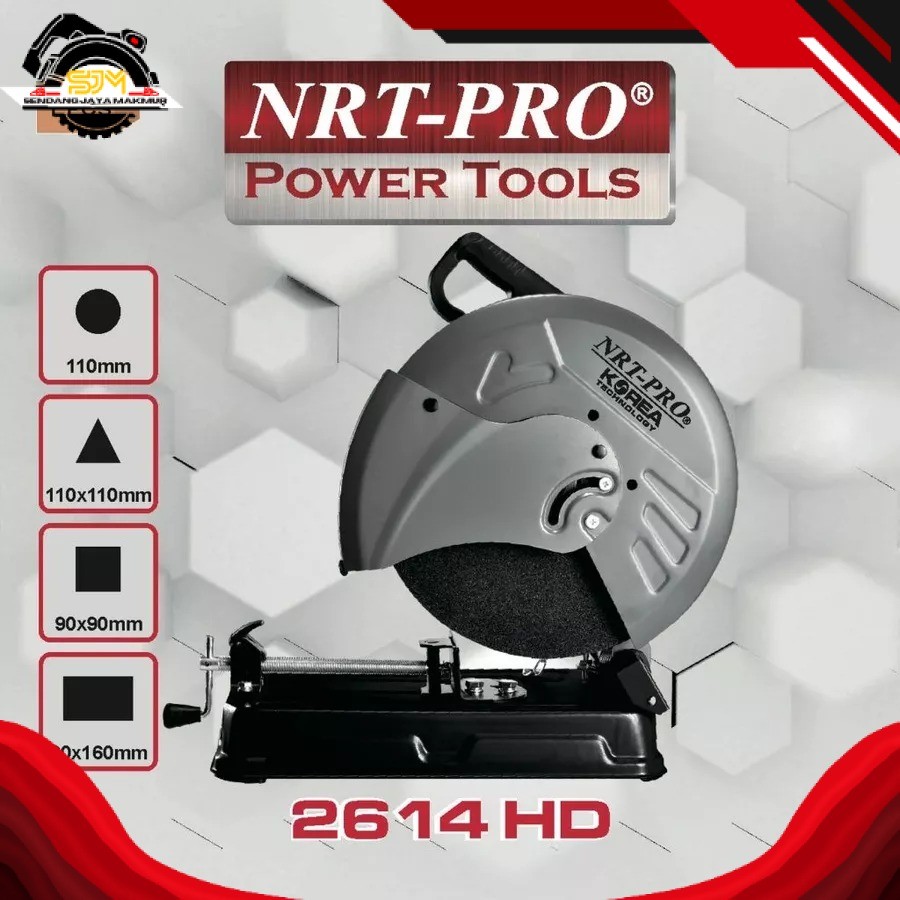 CUT OFF / MESIN POTONG BESI 14"+ BATU POTONG 2614 HD NRT-PRO