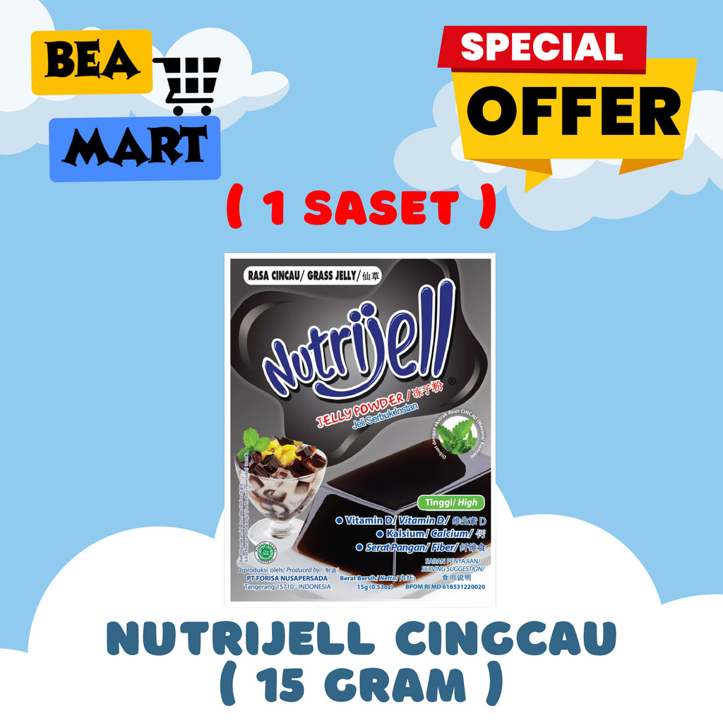 

Nutrijell Cingcau 15 gr | Agar Agar Grass Jelly Powder Instant 15gr