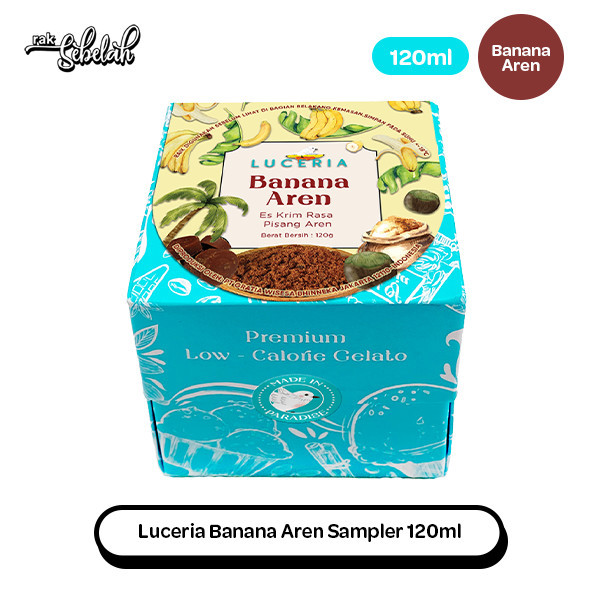 

Luceria Banana Aren Sampler 120ml | Es Krim Pisang Aren Premium | High Quality | Low Calories | No Preservatives