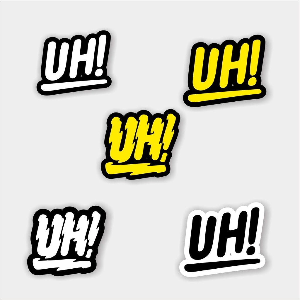 

Stiker brand stiker distro Uh! bahan graftac anti air