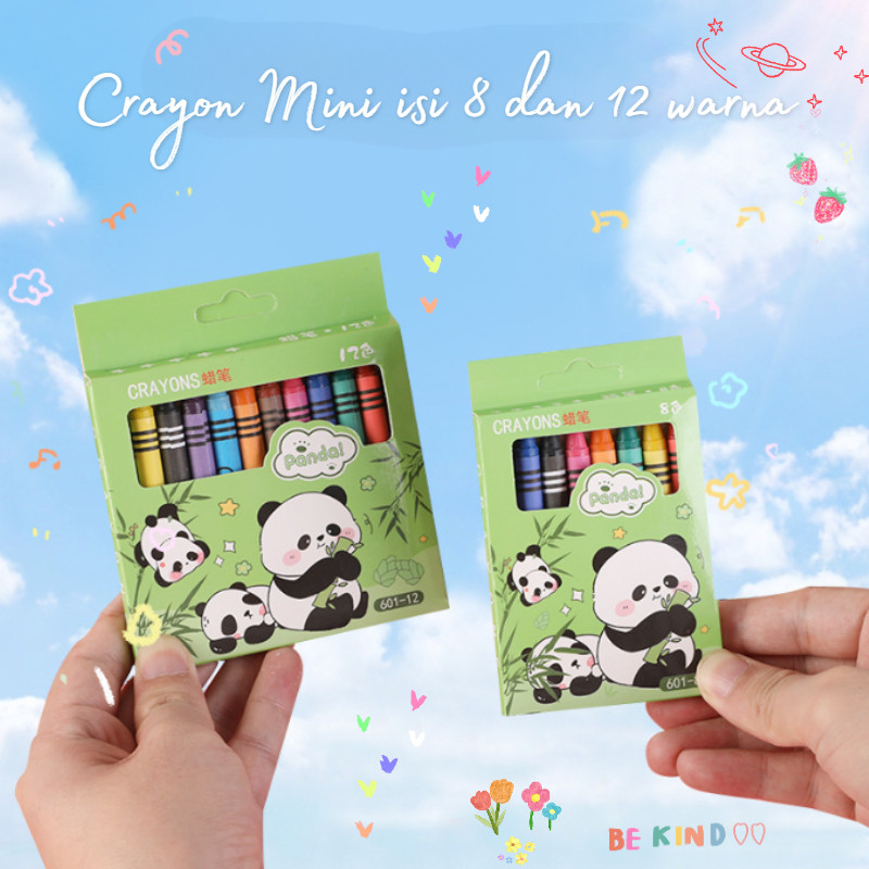 

[GROSIR ATK] CRAYON PASTEL MINI ISI 6, 8 DAN 12 MOTIF CAPYBARA, PANDA, SANRIO KAWAII CUTE